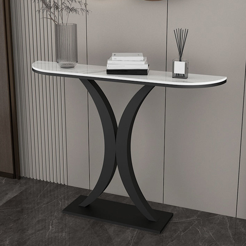 Tavolo da 11 "di fine tavola di fine della pietra da 11" tavolo da accento mezza luna