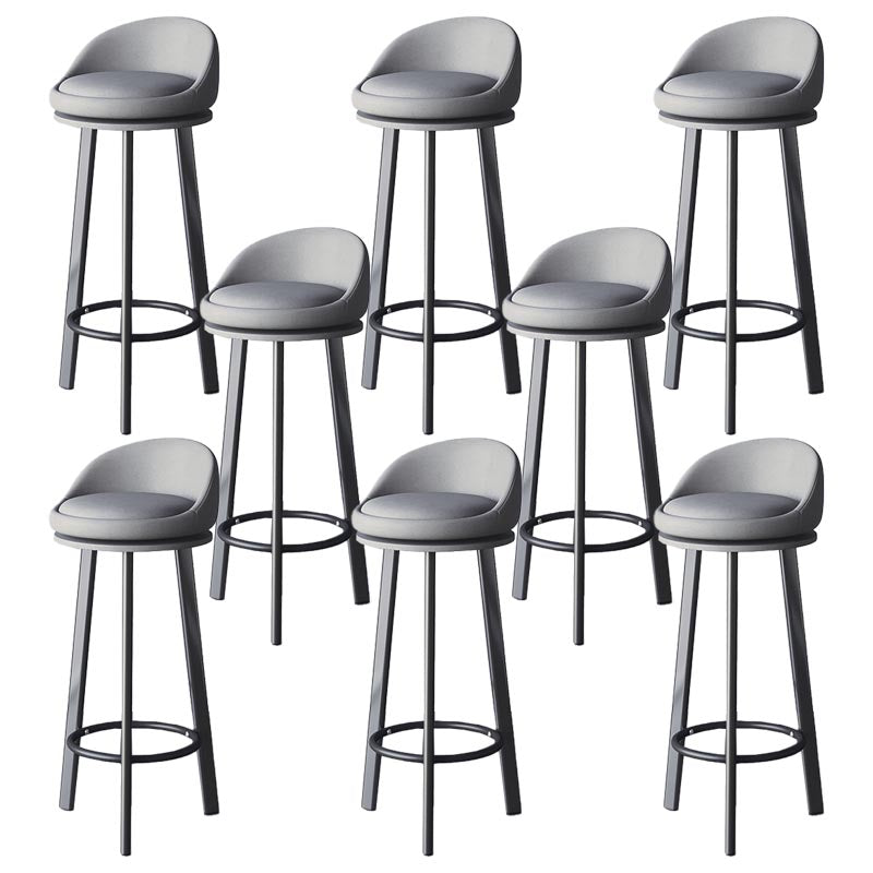 Contemporary Home Swivel Stool Matte Finish Upholstered Bar Stools