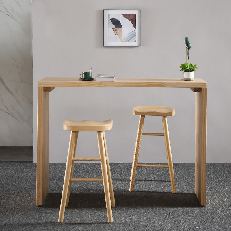 Ensemble de table à barres naturel complet contemporain 1/2/3 pièces