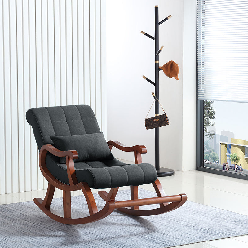 Contemporary Style Single Sofa Rocking Chair Wooden Indoor Rocking Chair for Living Room