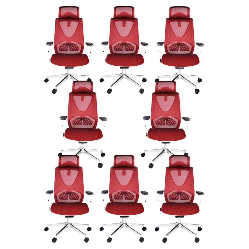 Sedia da ufficio ergonomica in alto posteriore sedia girevole regolabile contemporanea