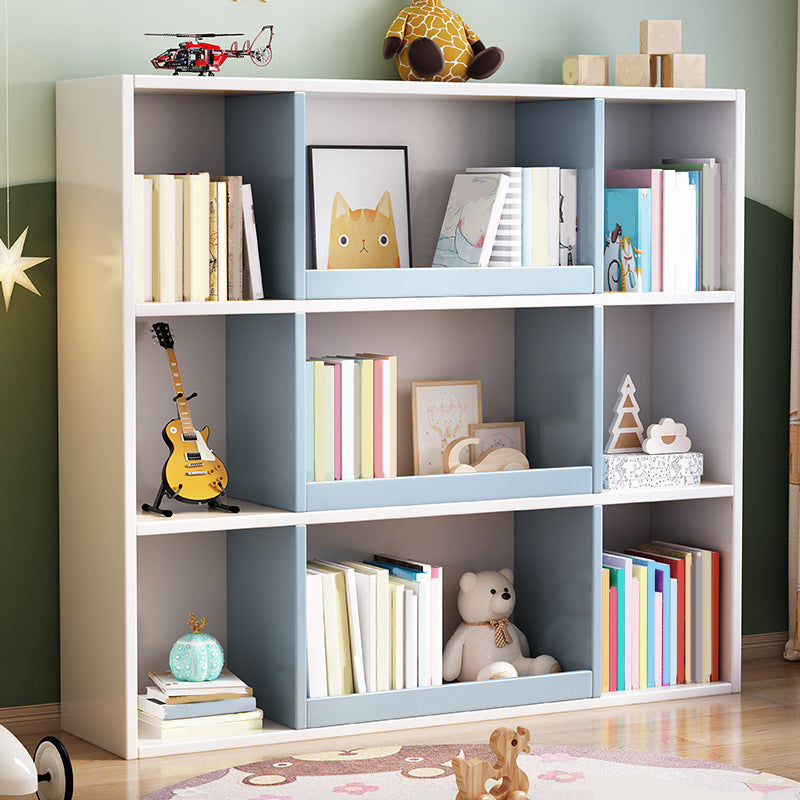 Standard Wood Bookshelf Modern 3-Tier Bookshelf 47.3" H X 11.8" W for Home Office Blue Clearhalo 'Bookcases' 'furn' 'furn_bookcases' 'Furniture' 'Office Furniture' 6047438