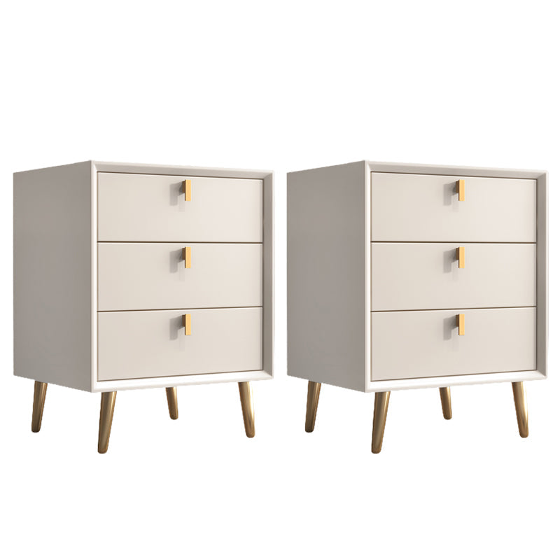 Nachttafel met 3 laden Modern massief hout nachtkastje, 23,6 "Tall