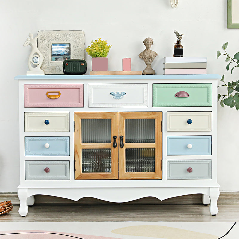 Nautical Engineered Wood Storage Chest Bedroom Chest with Drawers