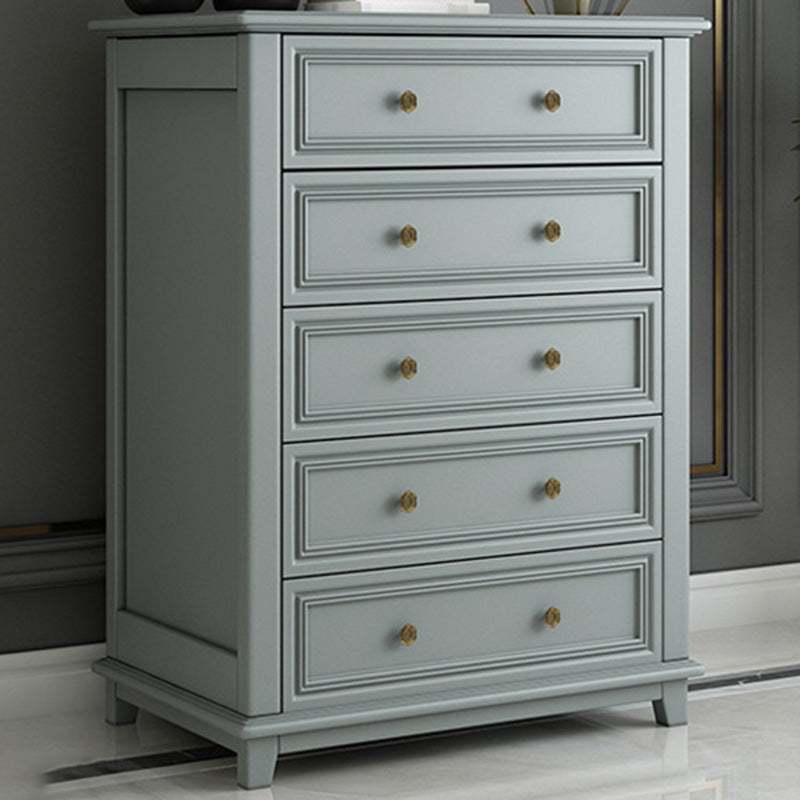 Contemporary Rubber Wood Chest with Drawers and Straight Legs