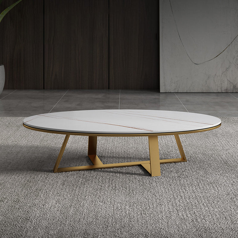 Tavolino da caffè a base di base glam ellittica tavolo da cocktail top