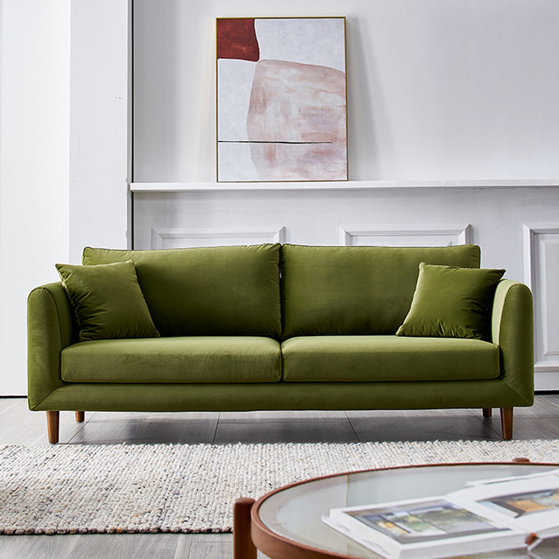 33,46 "H zeitgenössische Samtquadratarmof Sofa mit Kissen für Wohnzimmer