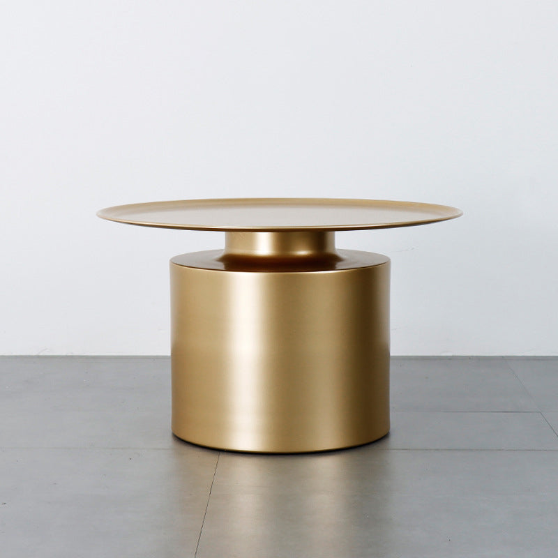 Tavolino in metallo in metallo top vassoio moderno tavolo da cocktail piedistallo