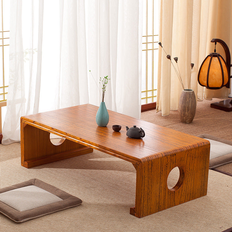 Nordic Cocktail Table Sled Solid Wood Rectangle Single Coffee Table