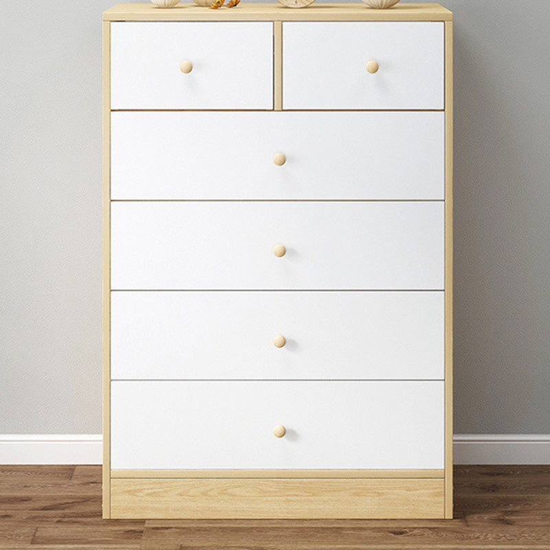 Contemporary Wooden Rectangle Accent Chest with Drawers Chest Natural White 6 Clearhalo 'Cabinets & Chests' 'cabinets_chests' 'furn' 'furn_cabinets_chests' 'Furniture' 'Living Room Furniture' 6055487