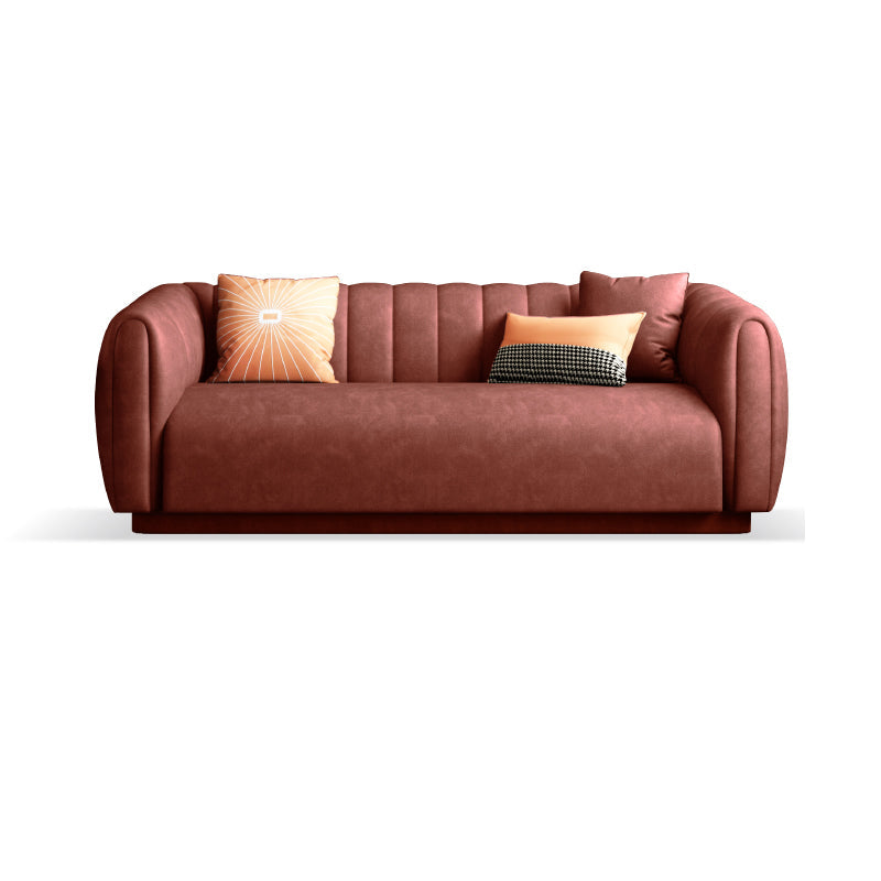 Contemporáneo 31.5 "H Faux Leather Tuxedo Brazo Cosectado Sofá