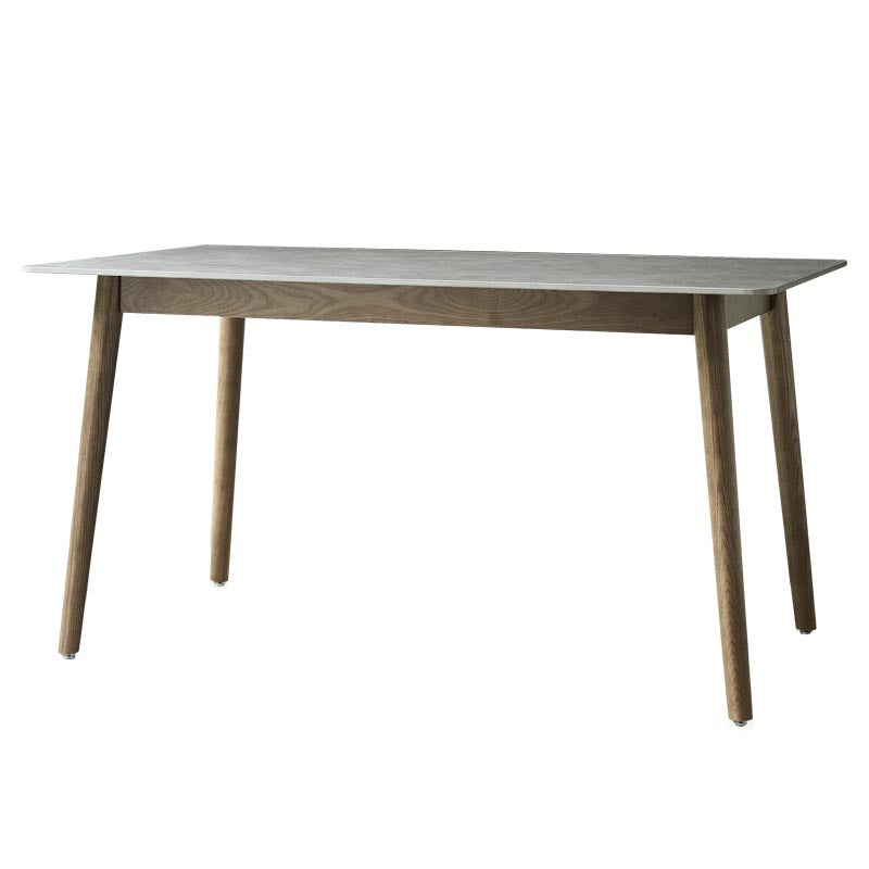 Mid-Century Rectangle Dining Table Solid Wood Base Dining Table for Dining Gray 70.9"L x 35.4"W x 29.9"H Without Chairs Clearhalo 'Dining Tables & Seating' 'Dining Tables' 'dining_table' 'furn' 'furn_dining_table' 'Furniture' 'Kitchen & Dining Furniture' 6057085