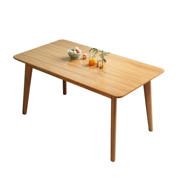 Mesa de comedor rectangular de madera maciza muebles modernos con 4 patas para el hogar