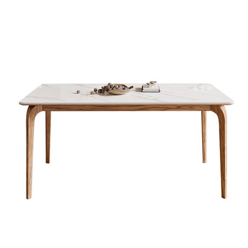 Mesa de comedor rectangular mesa de comedor de base de madera maciza para cocina