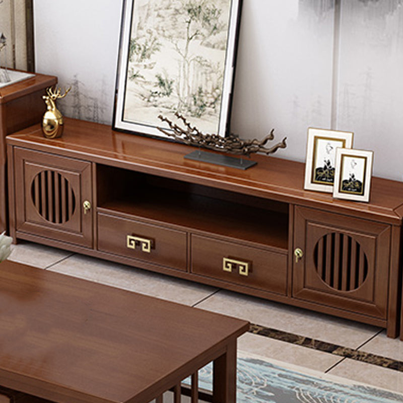 Mobile tv in legno massello stile tradizionale domestico semplice console