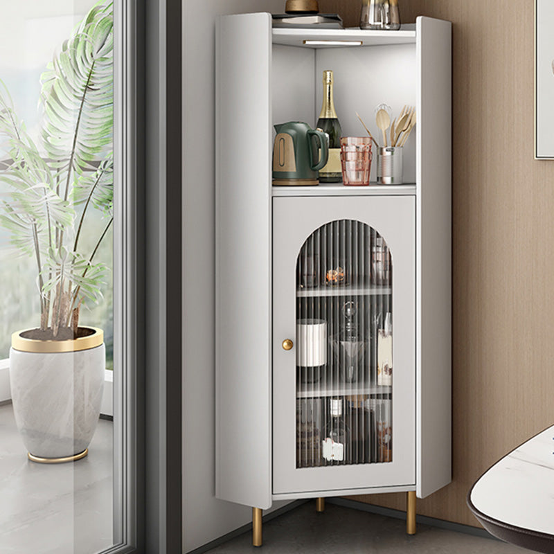 Sideboard di vetro moderni 55 "H tavolo da buffet regolabile per scaffalature regolabili