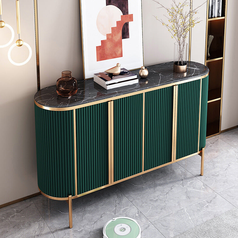 4-Door Buffet Sideboard Glam Cabinets Dining Buffet for Living Room Green Clearhalo 'buffet_sideboard' 'Buffets & Sideboards' 'furn' 'furn_buffet_sideboard' 'Furniture' 'Kitchen & Dining Furniture' 6065378