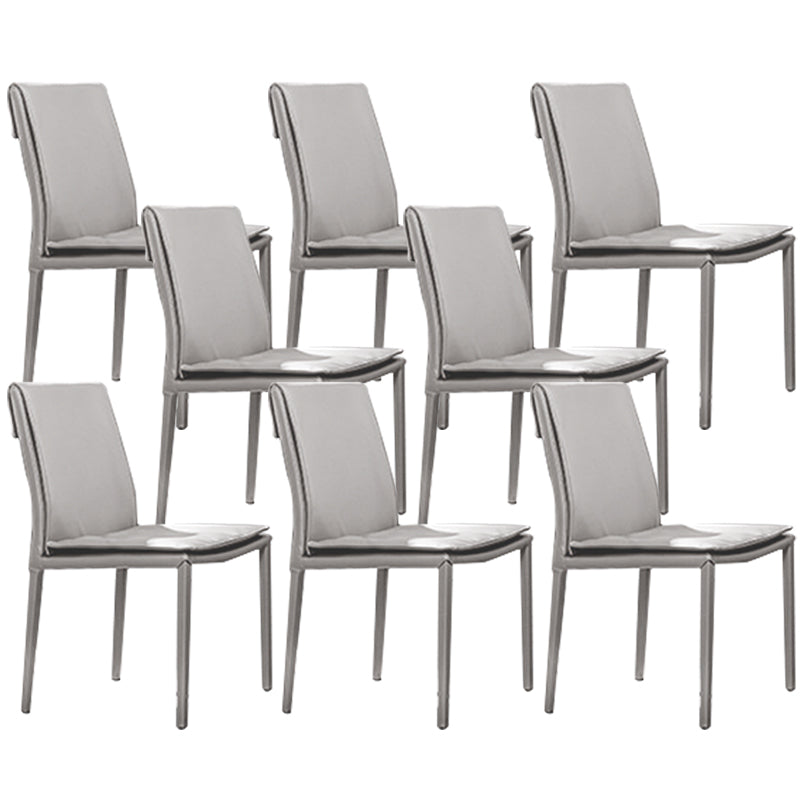 Upholstered Side Chair Faux Leather Modern Dining Side Chair