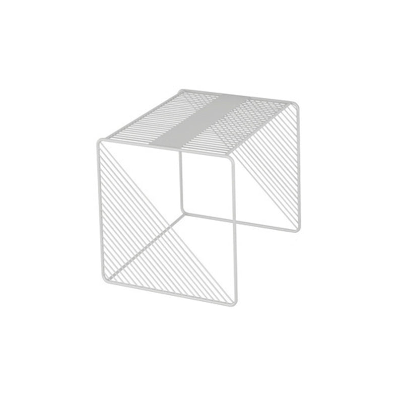 Tavolino quadrato moderno di metà secolo con top di ferro e base di ferro