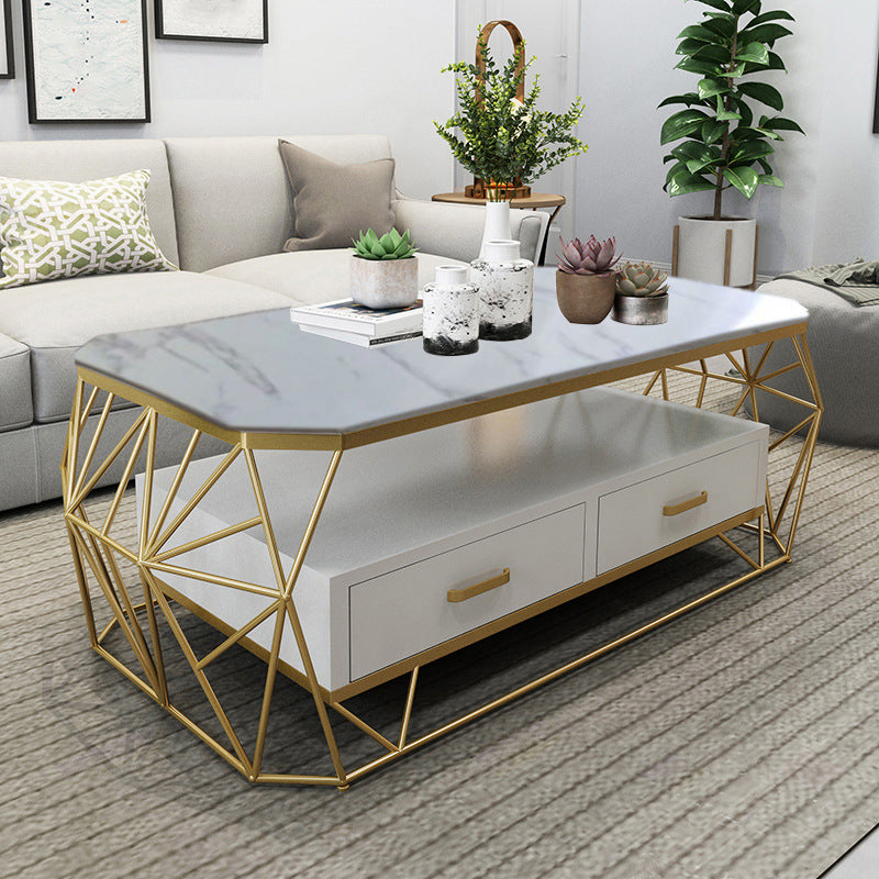 引き出し長方形のシングルコーヒーテーブルを備えた現代フレーム