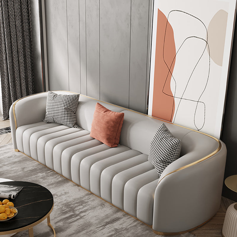 Canapé en cuir contemporain du bras de smoking arrière serré canapé pour le salon