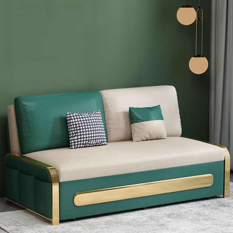 Estilo moderno de 35.43 "H Cama de sofá sin brazo de cuero Faux para apartamento