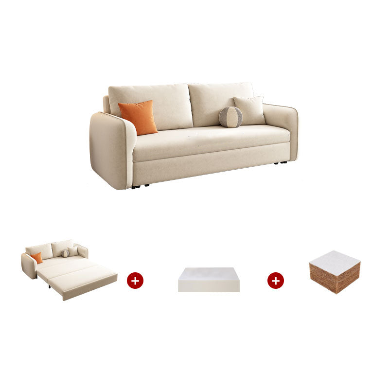 Zeitgenössischer 30,7 "H Mikrofaser -Quadratarmsofa für Wohnung