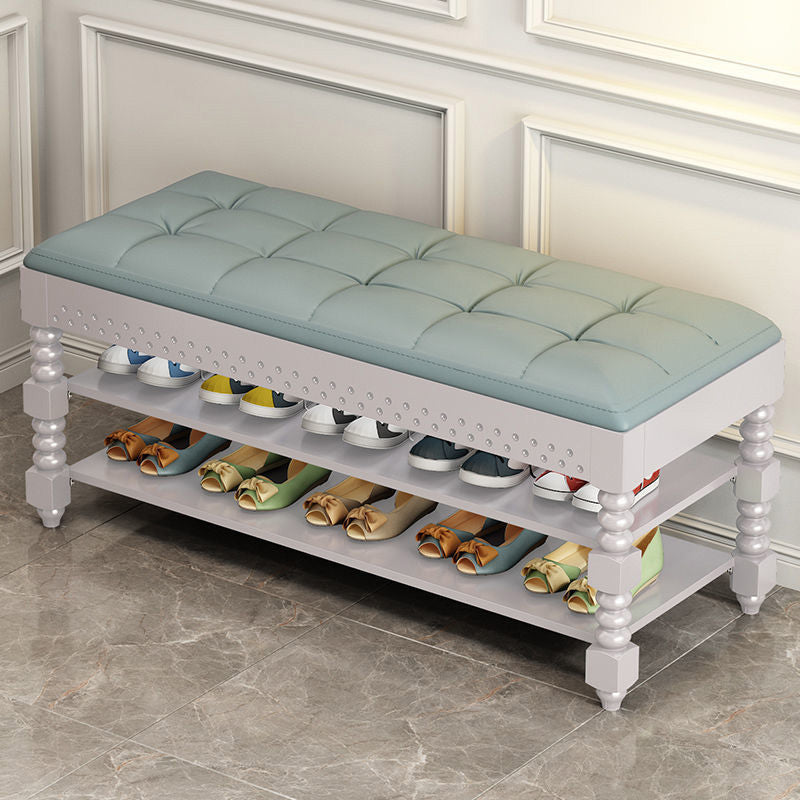 Mid-Century Modern Seating Bench Upholstered Cushioned Bench Grey Clearhalo 'Benches' 'Chairs & Seating' 'furn' 'furn_benches' 'Furniture' 'Living Room Furniture' 6070429