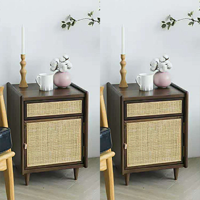 1 Drawer Contemporary Nightstand 1 Door Bedside Cabinet ,22" Tall