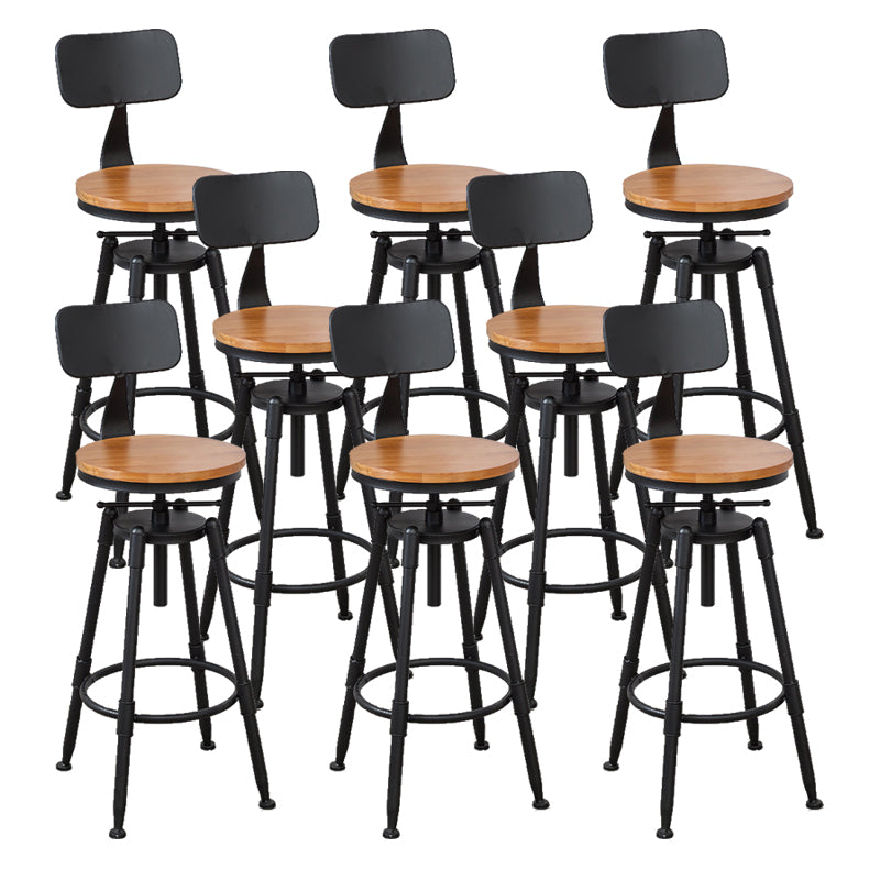 Modern Rotatable Counter Stool Iron Bar Stool with Seat and Pedal