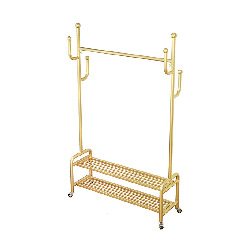 Splendido appendiabiti per rivestimento per mantello metallico con scaffali di stoccaggio