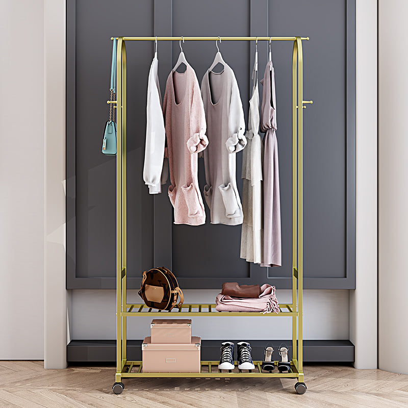 Moderner Kleiderbügel 2 Lagerregale und 6 Hooks Hall Tree mit Rizinus