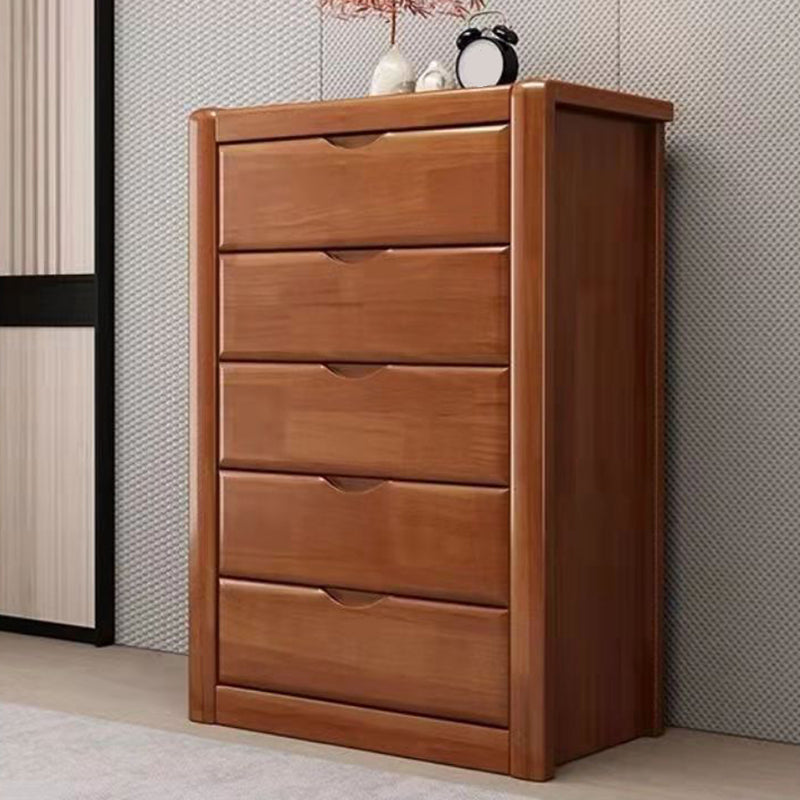 Coffre moderne de 15,74 "Accent de large coffre en caoutchouc marron avec des tiroirs