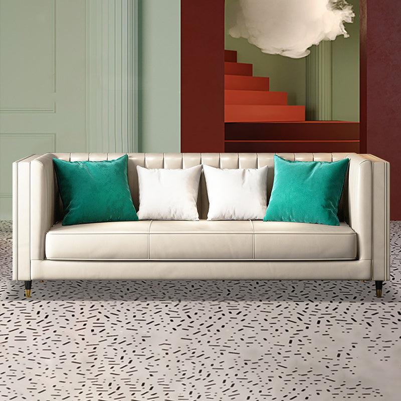 Echter Ledertuxedo Armsofa zeitgenössischer enger Rückenstandard -Sofa