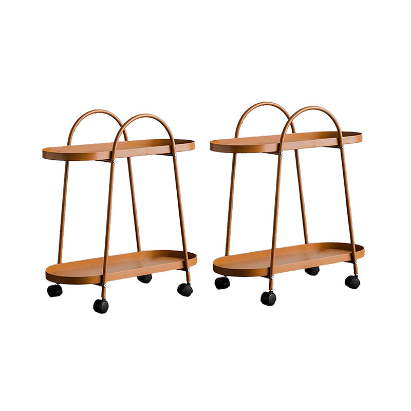 Beistertisch aus der Mitte des Jahrhunderts mit Metallregalen Geometrischer Tischtisch Top Ecktabelle