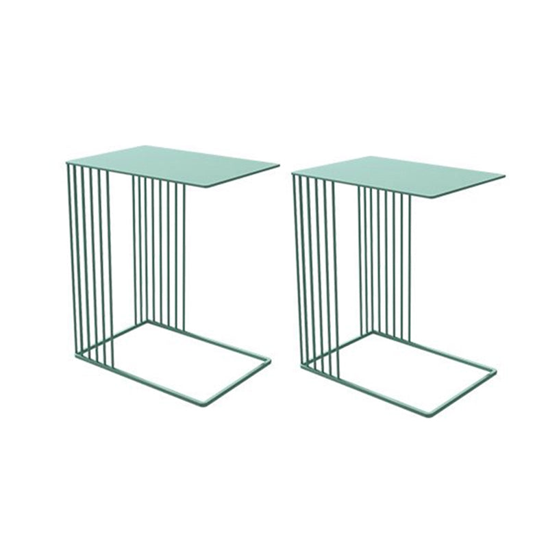 Mid-Century Rectangular Side Table Metal C Side Table, 23.2" Tall