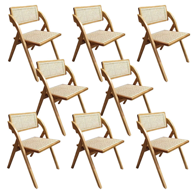 Contemporary Style Chair Armless Folding Chair with Wood Legs for Home