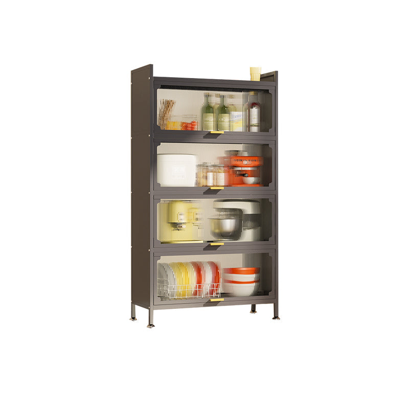 Server da pranzo contemporaneo in acciaio e server buffet acrilico per cucina