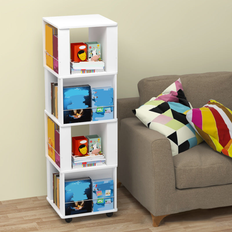 Contemporary Wood Bookshelf Standard Shelf Bookshelf for Home Office 15.4" W