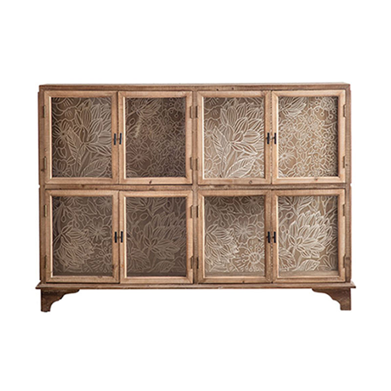 Mobile moderno curiosità in legno porte in vetro armadio di stoccaggio con porte per sala da pranzo