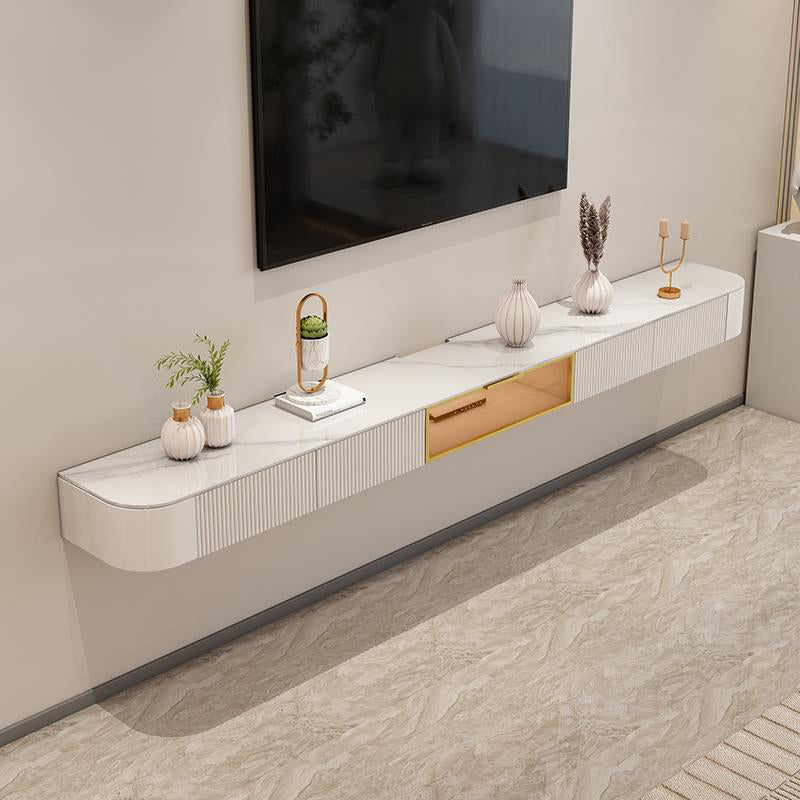Modern Stone TV Stand Floating TV Media Stand con cajones para la sala de estar