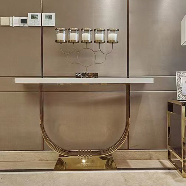 Tabella dell'accento glam di marmo da 31,5 pollici di console alta con 1 scaffale