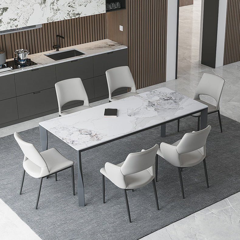 1/4/5/6/7 stukken Moderne rechthoek Dinerset Sintered Stone Top Dinette Table Set