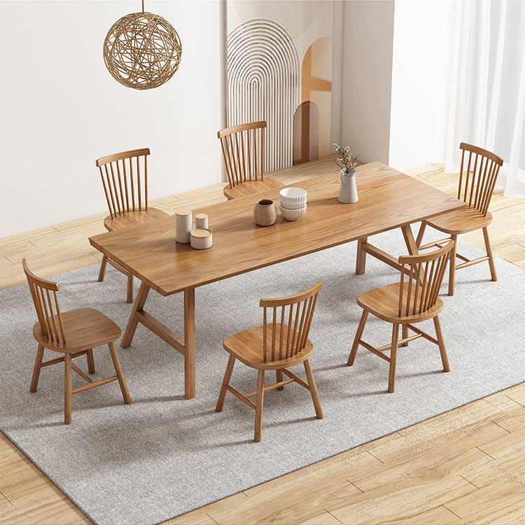Juego de mesa de madera rectangular de estilo moderno 1/2/5/7 piezas de comedor para cocina