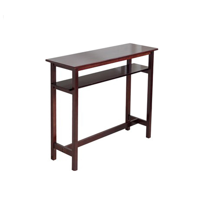 Industrial Solid Wood Bar Table Trestle Base Bar Table for Dining Room Walnut Rectangular 1 Clearhalo 'Bar Furniture' 'Bar Tables' 'bar_tables' 'furn' 'furn_bar_tables' 'Furniture' 'Kitchen & Dining Furniture' 6098677