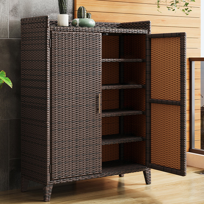 Contemporary Storage Cabinet Square Side Cabinet with Glass Paned 39"L x 16"W x 51"H Drawer Not Included 4 Clearhalo 'Cabinets & Chests' 'cabinets_chests' 'furn' 'furn_cabinets_chests' 'Furniture' 'Living Room Furniture' 6098936