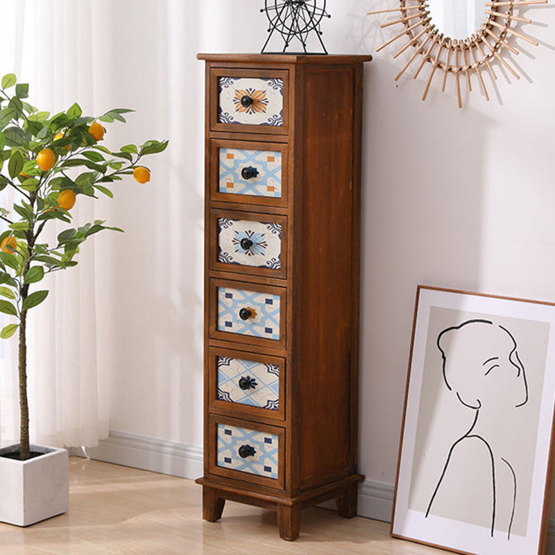 Moderne moderne accentkist uit het midden van de eeuw 11.81 "brede rechthoek standaardkist met laden