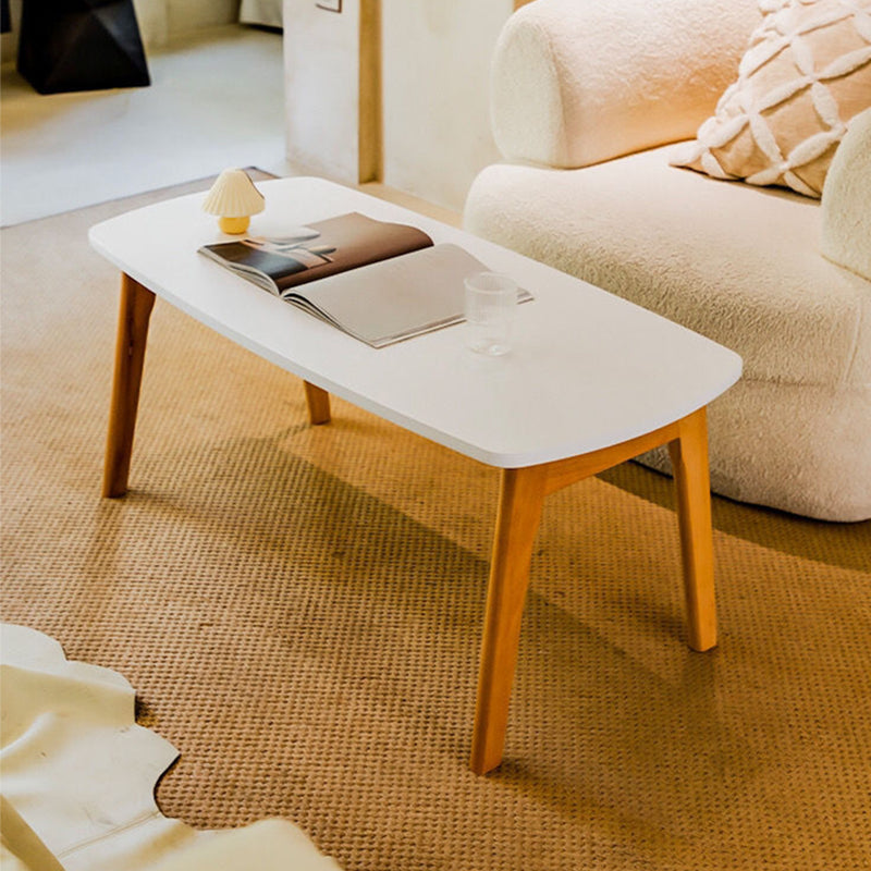 Tavolino a legno massiccio pieghevole rettangolare contemporaneo