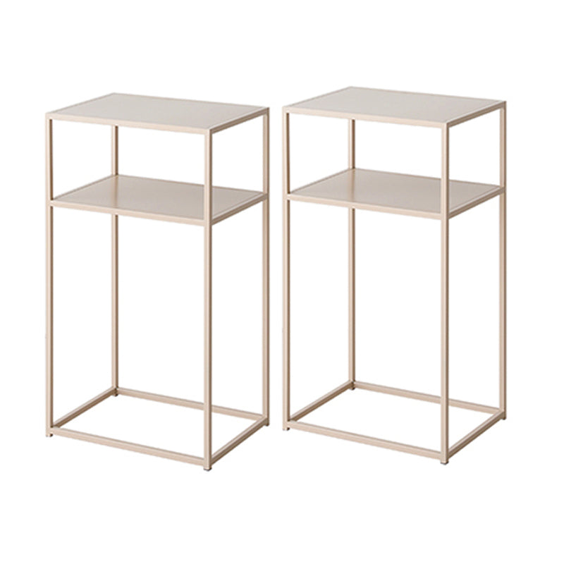 Frame Iron Rectangular End Table Mid-Century Shelf Included Side Table -15.7" W