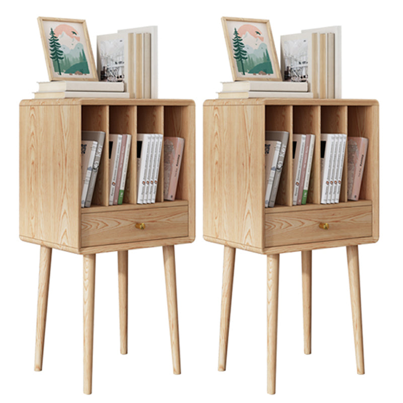 Solid Wood 3 Legs End Table Modernistic Rectangular Side Table